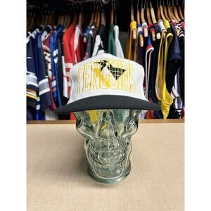Vintage 90s NHL Pittsburg Penguins Embroidered White Snapback Hat One Size